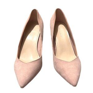 Marc Fisher Shoes Womens 9.5 M Blush Suede Pump Heel Boss Mogul Socialite Elite